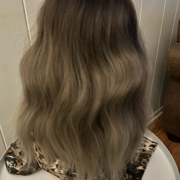 Dark brown Ombré Wig with Bangs - Picture 3 of 4